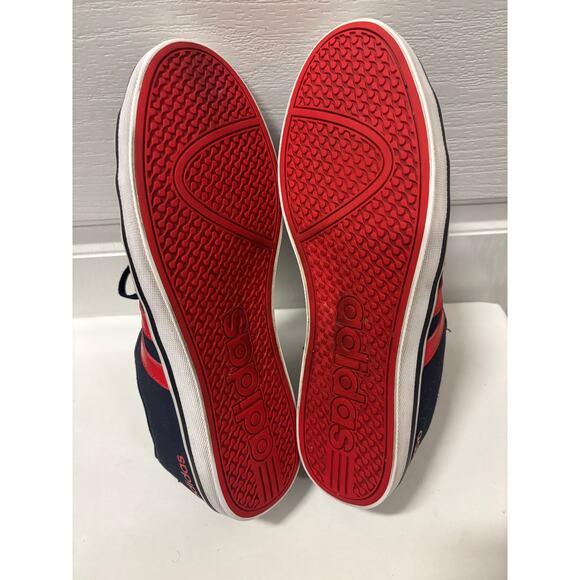 Adidas Navy Blue Low Top Sneakers Red Stripes Lace Up Casual Shoes US Size 11 main image 4